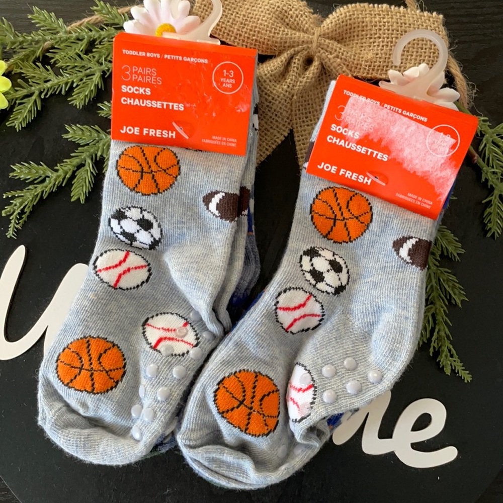 New 2 packs of 3pairs socks chaussettes 1-3 years